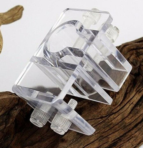 AQUAPRO Aquarium Hose Fixing Clip Acrylic Transparent Fish Tank Water Pipe Hose Fixing Clip Tube Clamp Holder